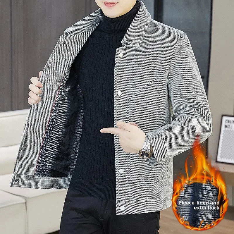 

Новая модная повседневная куртка из полиэстера, дышащая, не требующая глажки, в корейском стиле, зимняя верхняя одежда, приталенный крой, для молодежи...