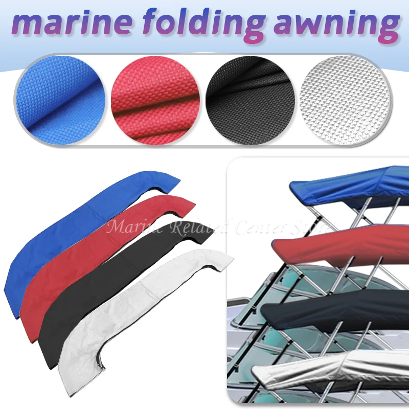 

Bimini Top Boot Cover 600D 3/4 Bow No Frame Waterproof Yacht Boat Cover with Zipper Anti UV Dustproof Cover Marine Accessories