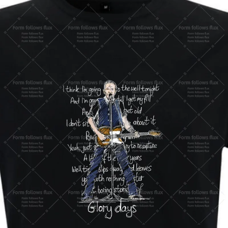 

2026 men T-Shirt Hoodie New Jersey Rock Icon Boss Bruce – Glory days Father's Day Rock The Singers Hand Drawn Comic style Unisex