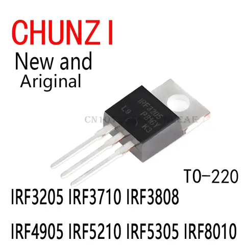 10PCS IRF3205PBF MOSFET di potenza IRF3710PBF IRF4905PBF TO-220 IRF3205 IRF3710 IRF3808 IRF4905 IRF5210 IRF5305 IRF8010