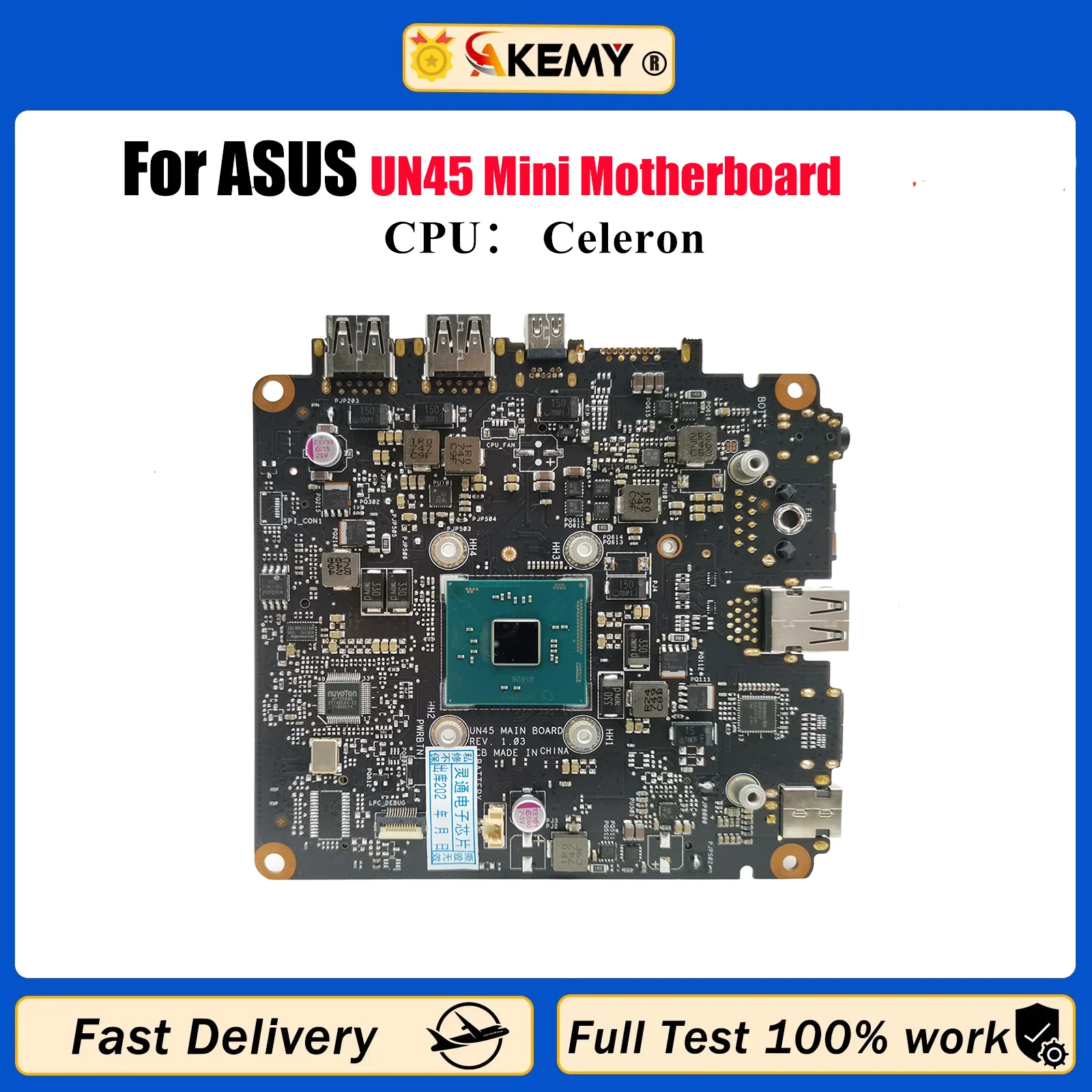 

Материнская плата для ноутбука UN45 для ASUS VivoMini UN45, материнская плата для ноутбука с процессором Celeron, 100% тестирование, ОК, быстрая доставка, высокое качество