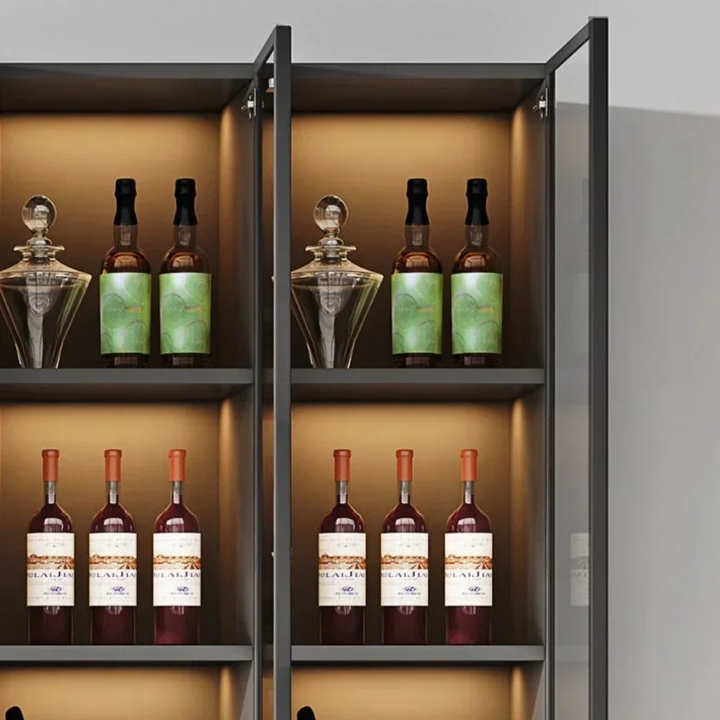 Glas Lagerung Wein Schränke Likör Wand Display Wohnzimmer Einfachheit Luxus Botellero Vino Wein Schränke Möbel QF50JG