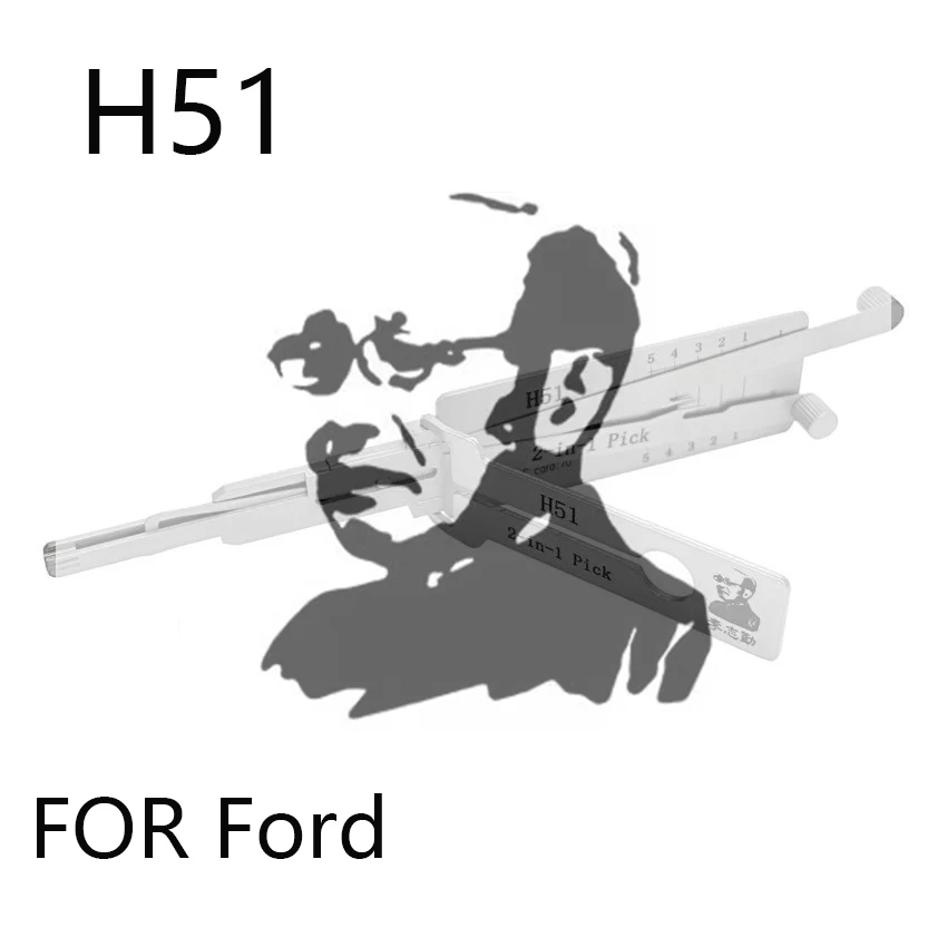 Herramienta de Apertura de Cerraduras Lishi H51 / FO6 para Ford Cobra/Crown Victoria/Taurus/Tempo/Thunderbird, para Mercury, para Lincoln, para Hummer