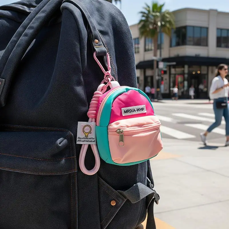 Portable Small Schoolbags Coin Purses Headphones Storage Bags Wristbands Phone Cases Keychains Pendants Storage Organizer