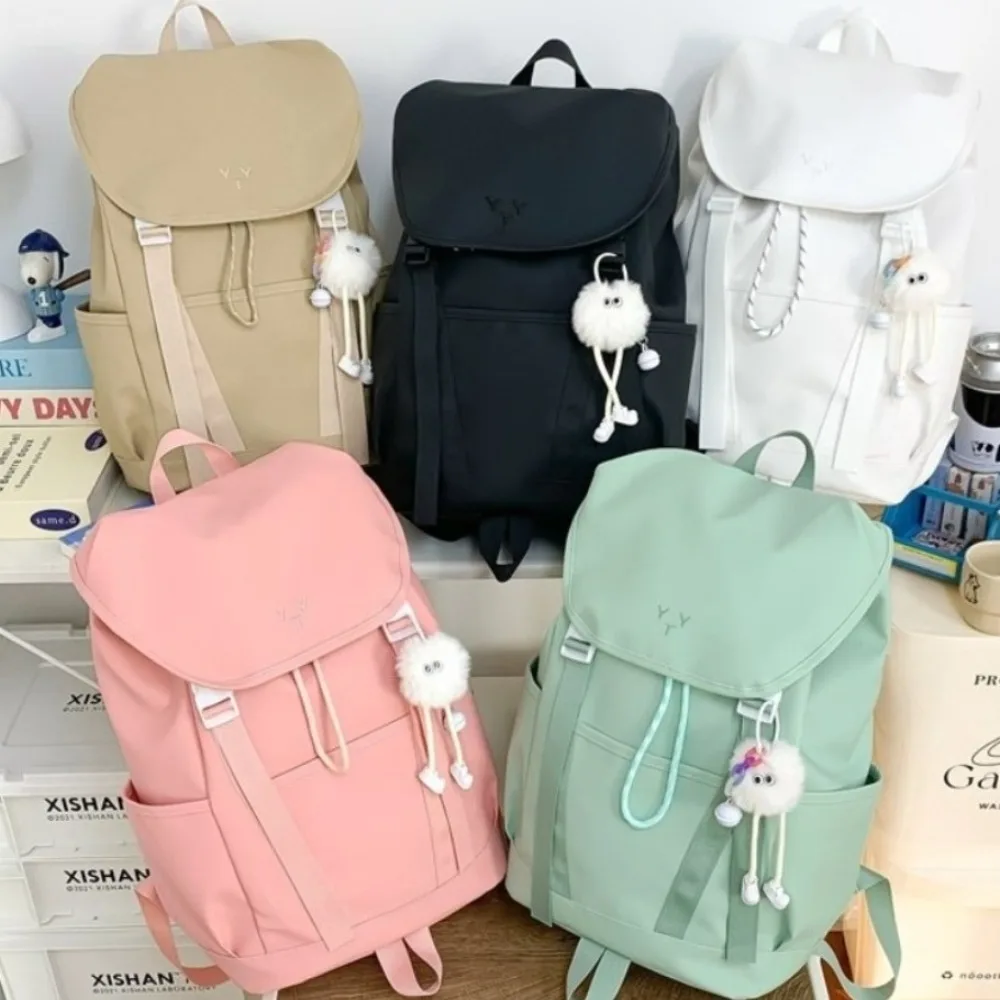 

Fashion Large Capacity Backpack Multi-pocket Oxford Cloth Schoolbag Pure Color Waterproof Bags Students