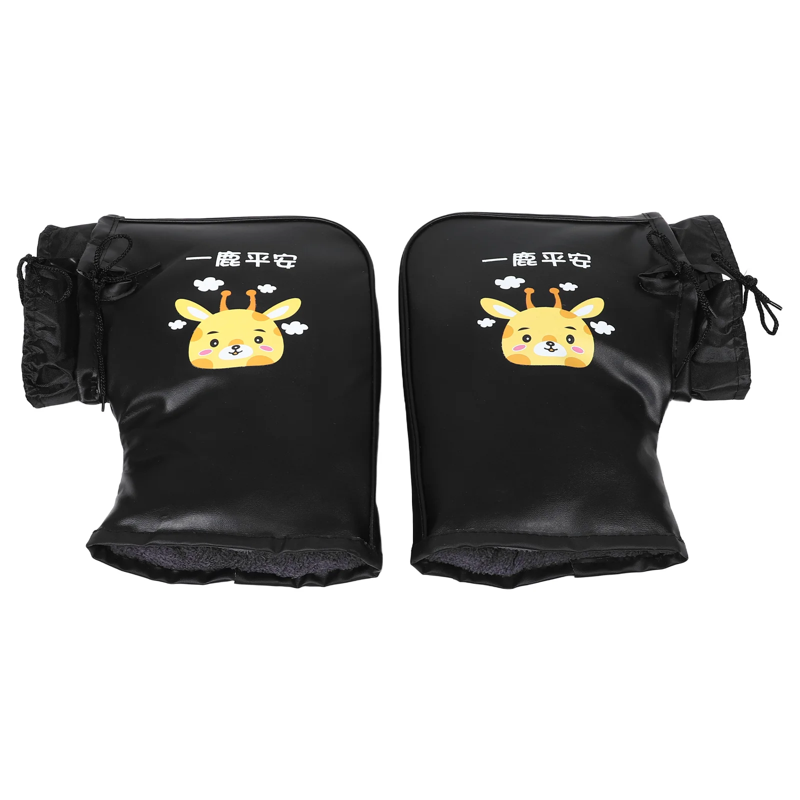 

1 пара чехлов на руль мотоцикла, теплые флисовые ветрозащитные водонепроницаемые перчатки для зимней езды на квадроцикле, снегохода, квадроцикла, муфты для рук