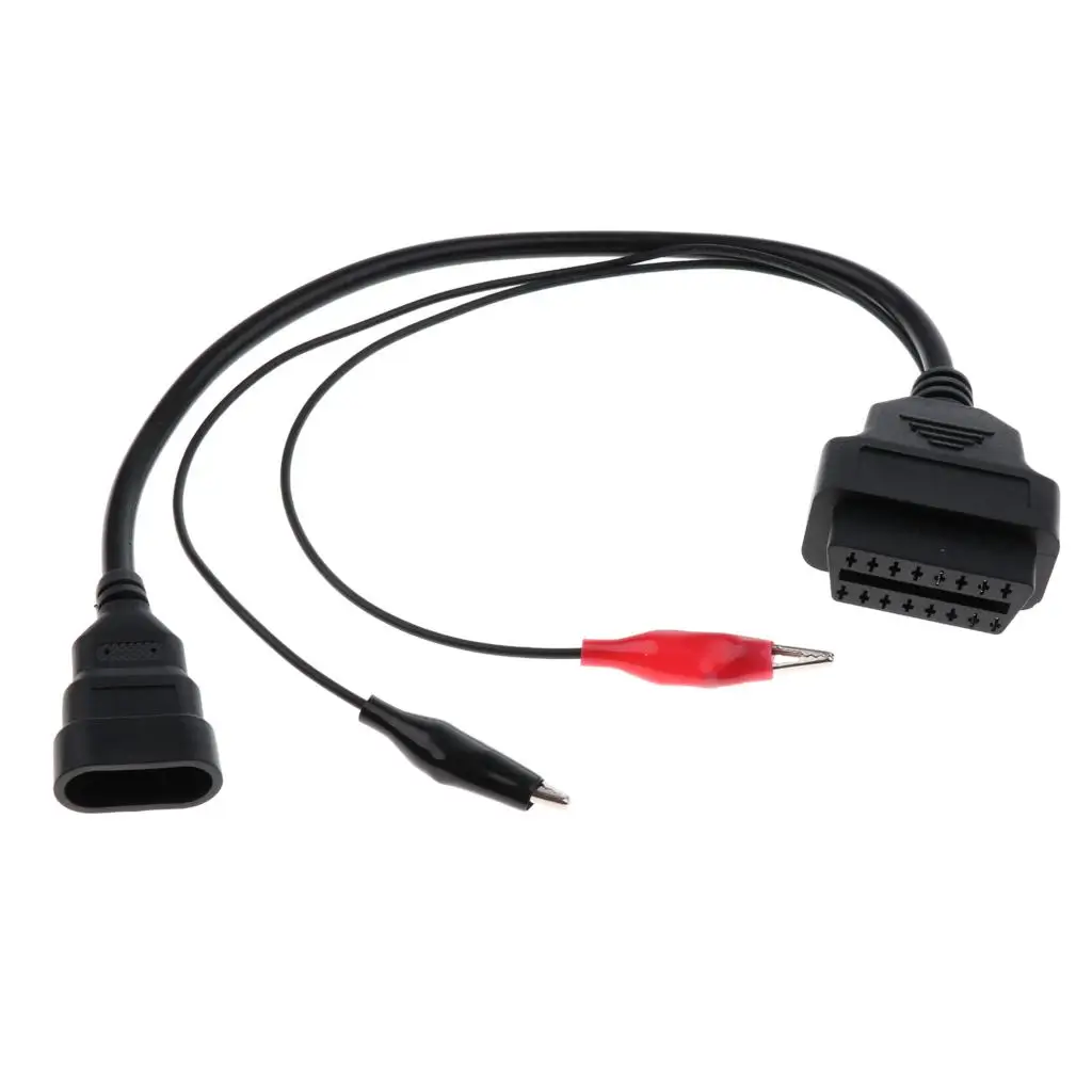 OBDII Diagnostic Cable Adapter Robust Metals Plastics Black Connector for Alfa Romeo Lancia ABS and Engine Fault Solution