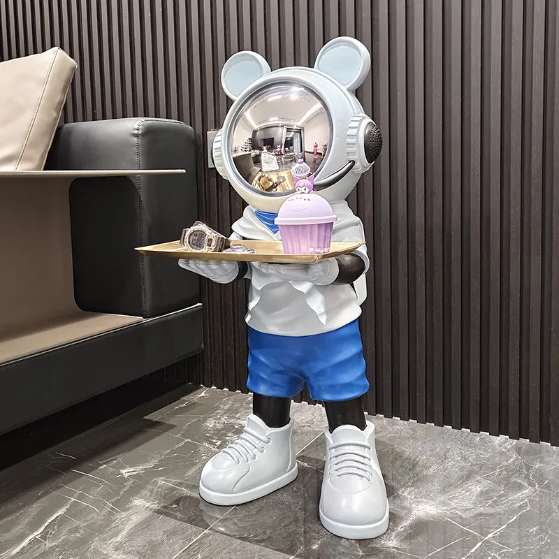 

Декоративная фигурка астронавта-копилки для гостиной, напольная, с подносом, ночник, украшение для тумбы под телевизор и края дивана