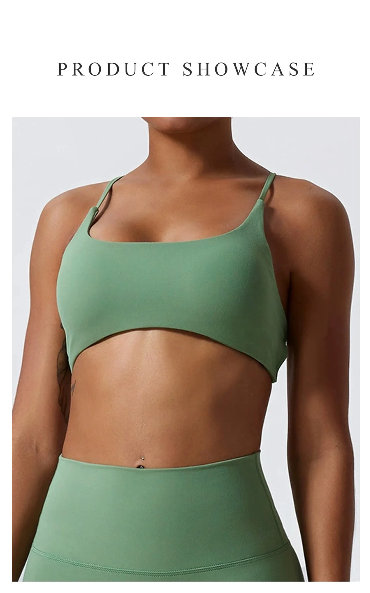 Hearuisavy Sommer Damen Sport-BH Unterwäsche Sportbekleidung Gym-Top Yoga-Kleidung Atmungsaktiv Schnelltrocknend Lauf-Pilates-Fitness-Top – Detail 2