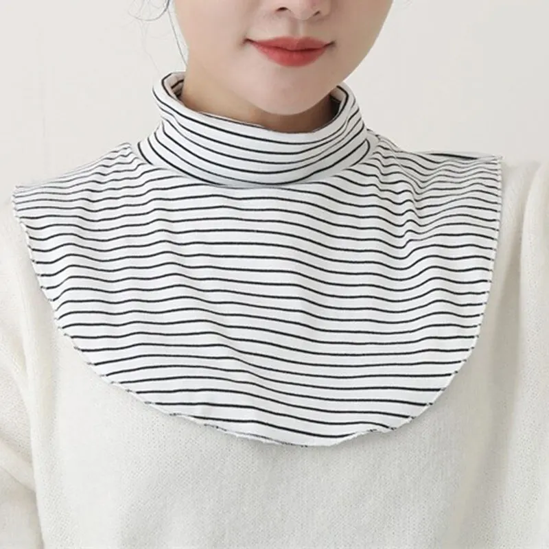 Fashion High Nack Fake Collar Neckerchief Detachable Collars Solid Color Winter Warm Scarf Women Shirt Collar