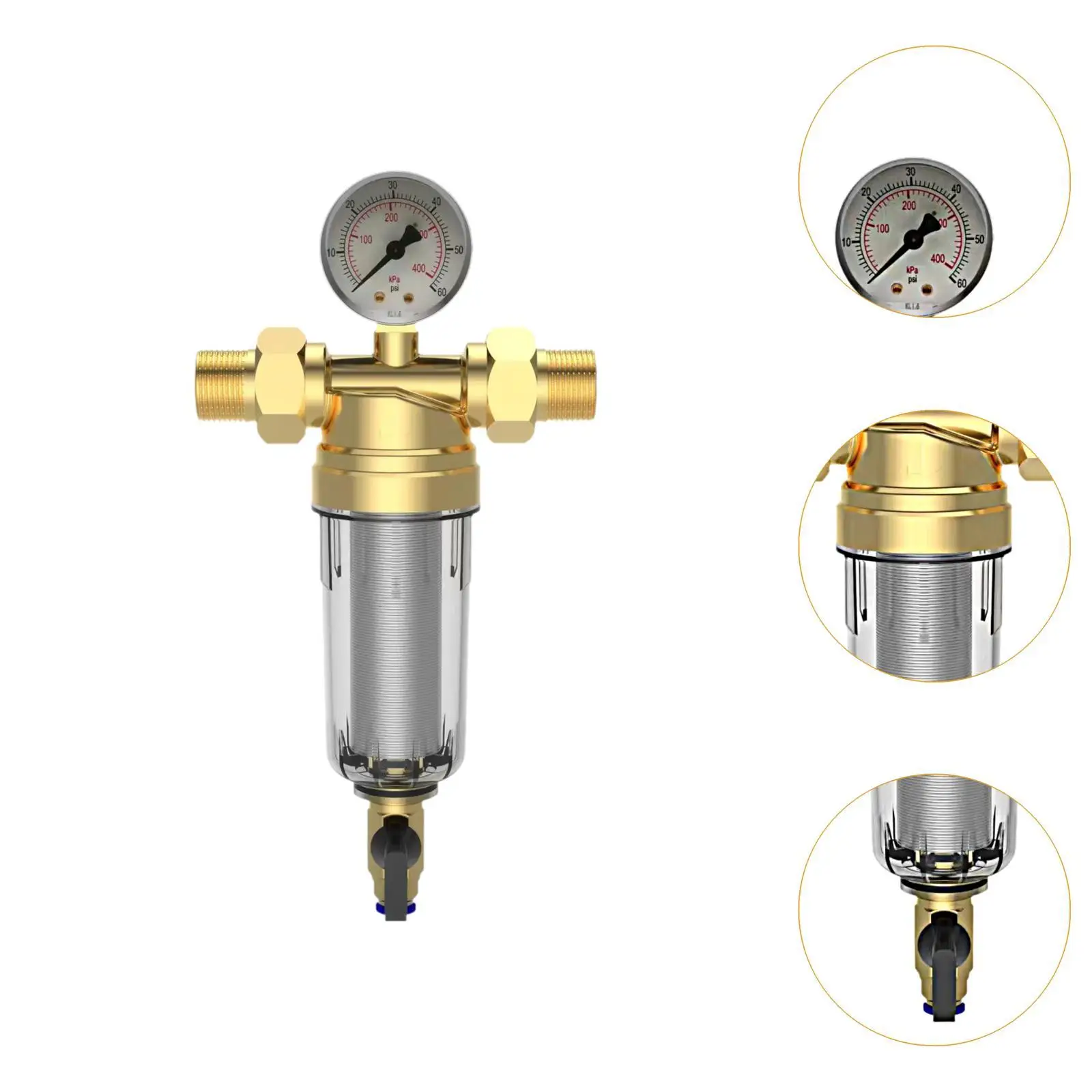 Pre-Filtration Backwash Filter Whole House Replacement Part Water Filter Housing