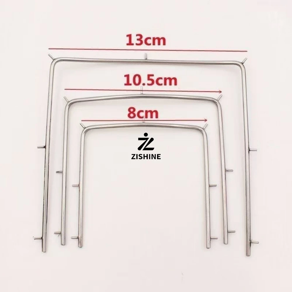 Stainless Steel Dental Rubber Dam Frame U Shaped 8/ 10.5/13cm Matrix Holder Dentistry Endodontic Sheets Support Instruments Set