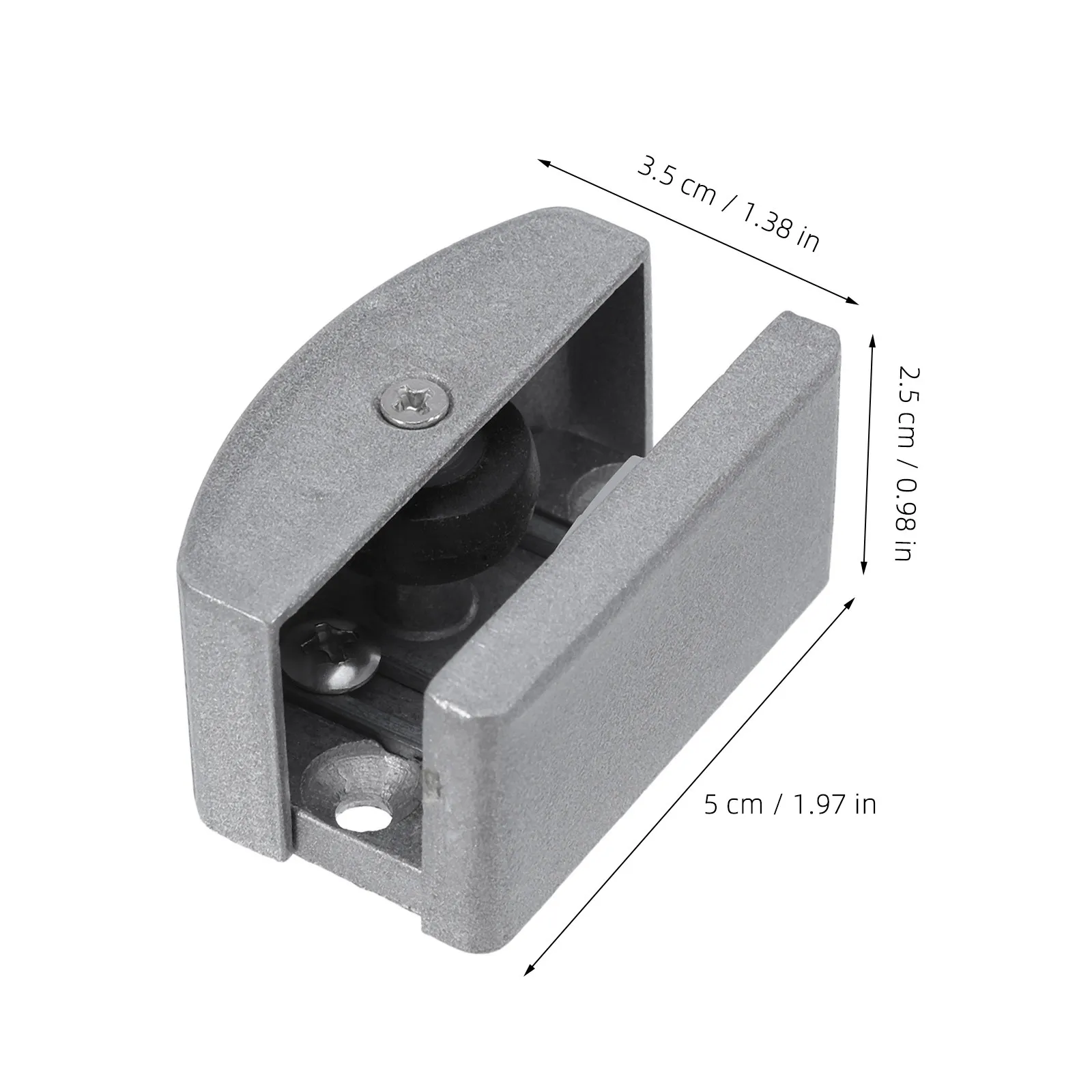 6Pcs Shower Glass Door Stopper Bottom Guide Track Block Frameless Sliding Door Hardware Bathroom Glass Panel Positioning Limiter
