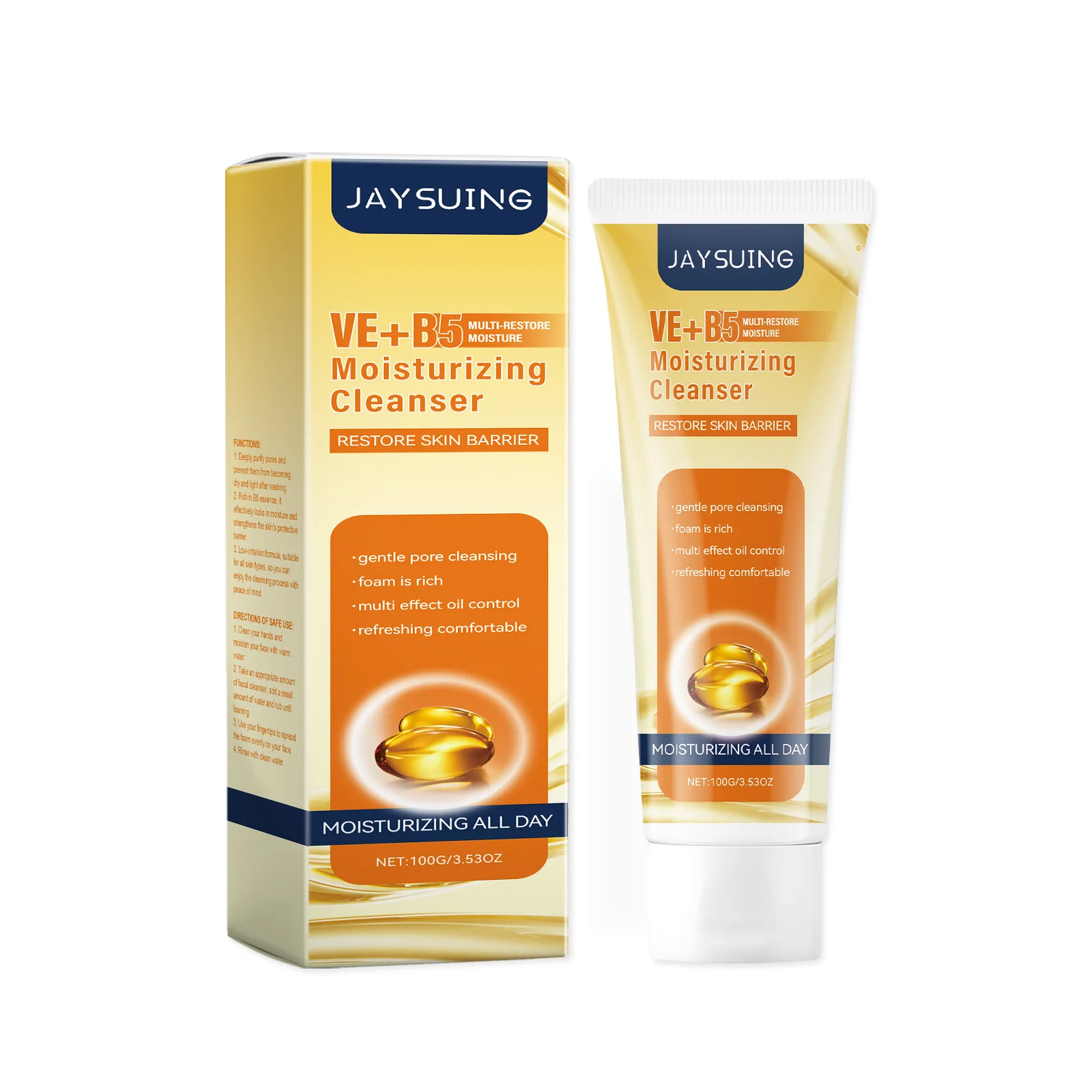 Crème hydratante JAYSUING VE+B5 - Hydratant pour le visage à la vitamine E & B5, hydratation 24 heures, soin pour la peau sèche