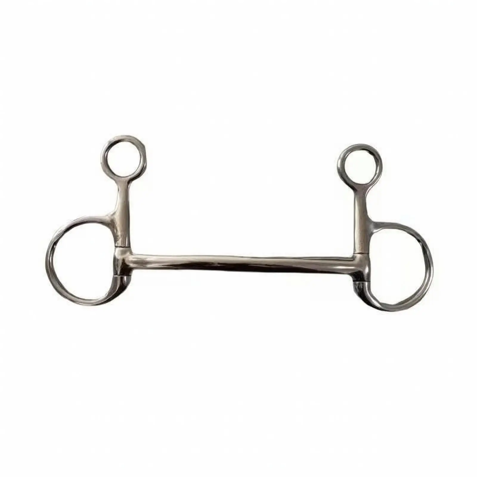 Stainless Steel Loop Cheek Horse Bit Snaffle Mouthpiece Equestrian Bridle Equipment for Horse Riding Training Tack