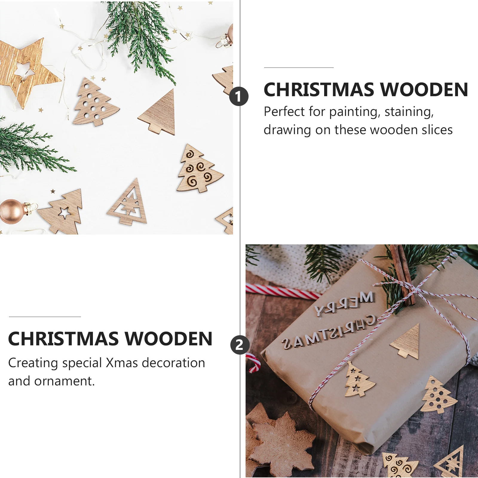 

Christmas Wood Crafts Wooden Hanging Ornaments Assorted Shapes DIY Decoration Xmas Decor Supply Wooden Christmas Tree Pendant
