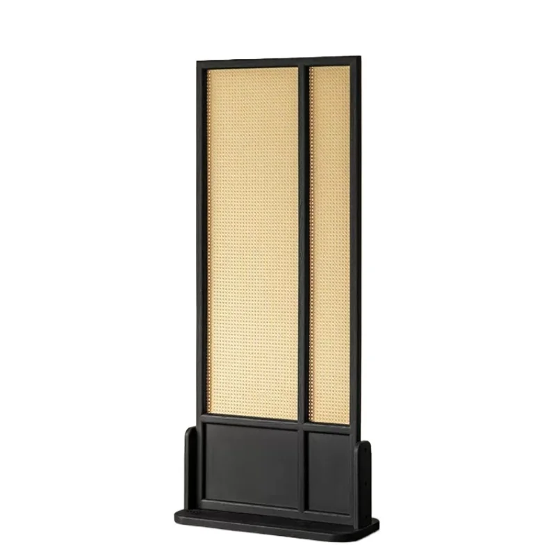 CX modern simple rattan solid wood living room partition, removable home screen