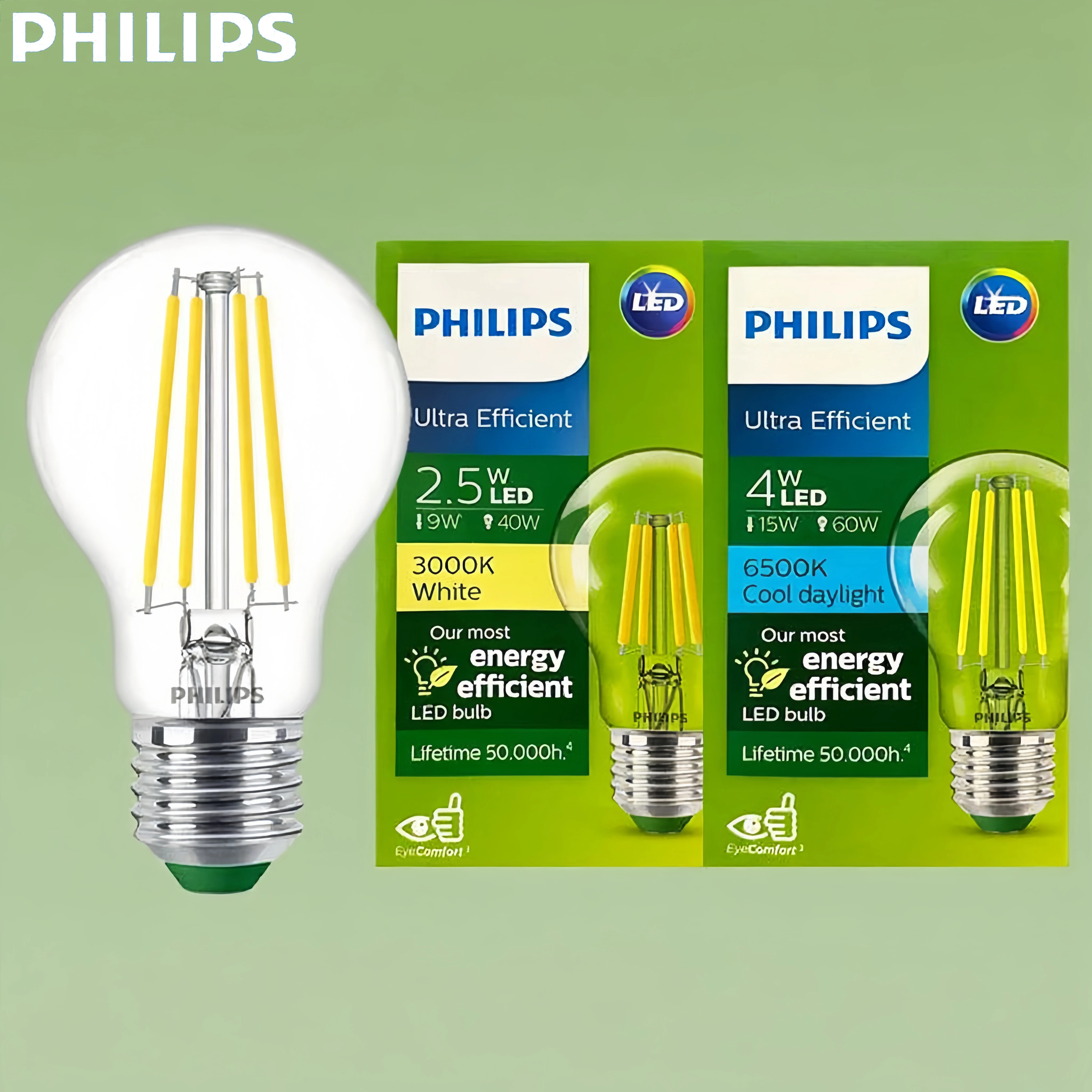 フィリップス 超高効率LEDフィラメント電球 クリア A60 - Philips Bulb Led Classic のレビューと価格