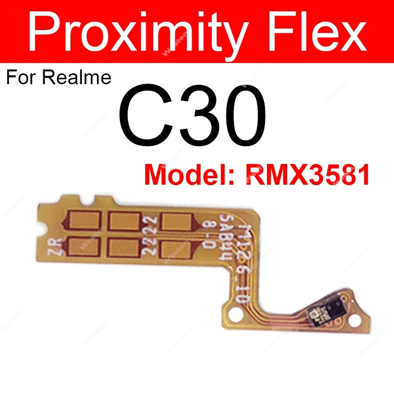 For Realme X2 Pro X50M C30 C30s C33 C35 C65 5G Proximity Flex Cable Ambient Light Sensing Proximity Flex Ribbon Connector Parts