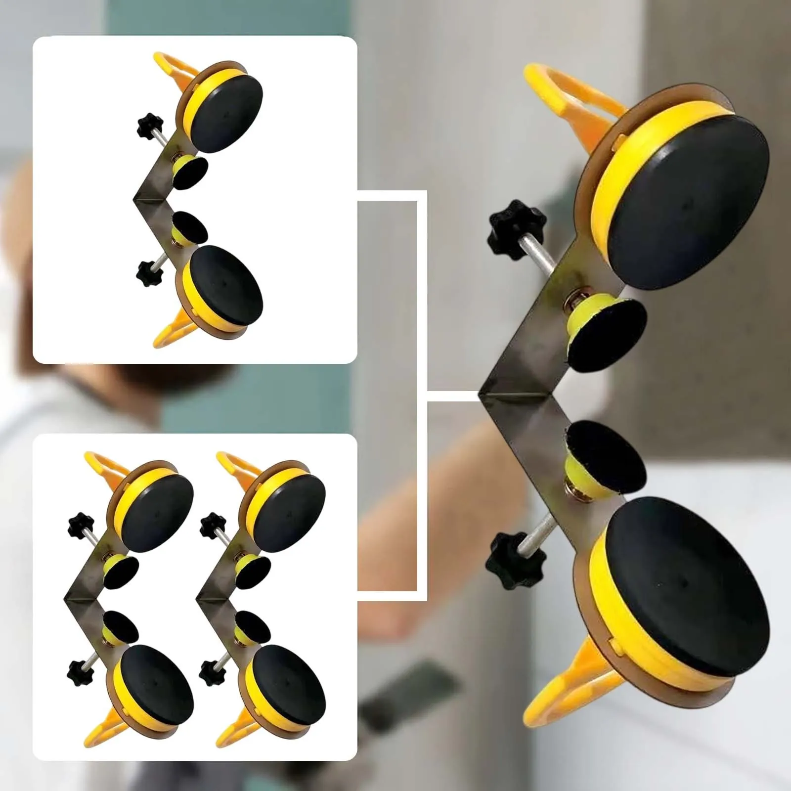 Ferramenta de conexão de 90 graus para junta de superfície de trabalho com ventosa, dispositivo de fixação de elevação de sucção conjunta de nivelamento de tensão a vácuo