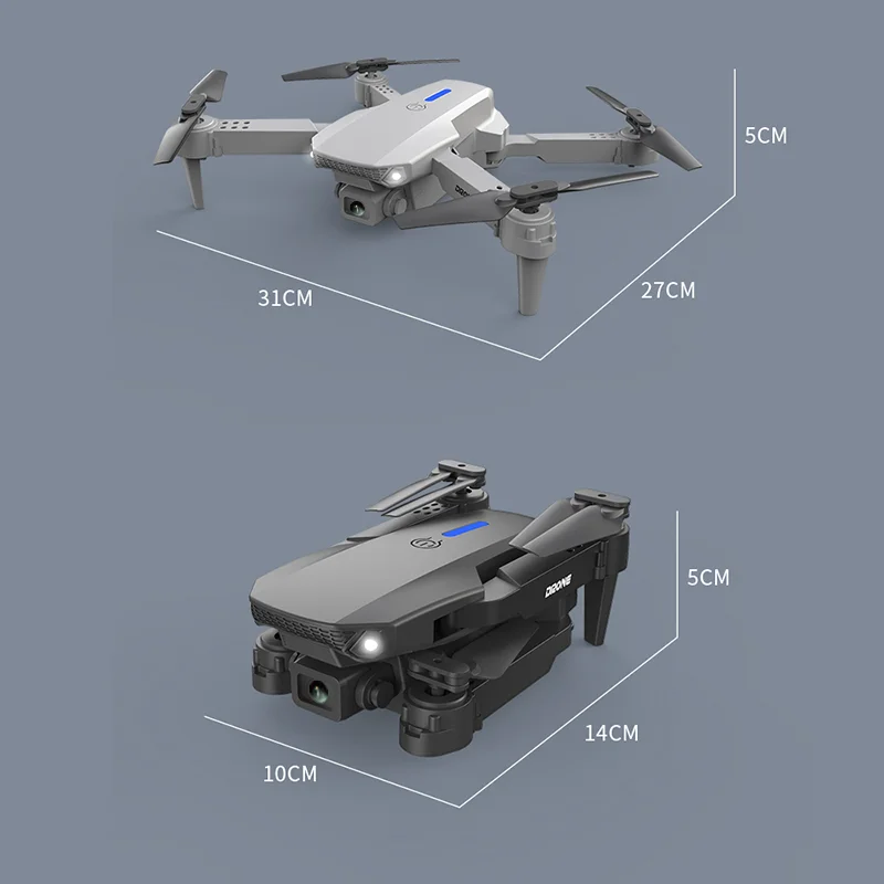 E88Pro Drone 4K profesional, Drone RC 4K profesional dengan sudut lebar 1080P, kamera Dual HD dapat dilipat, helikopter WIFI FPV, celemek tahan tinggi