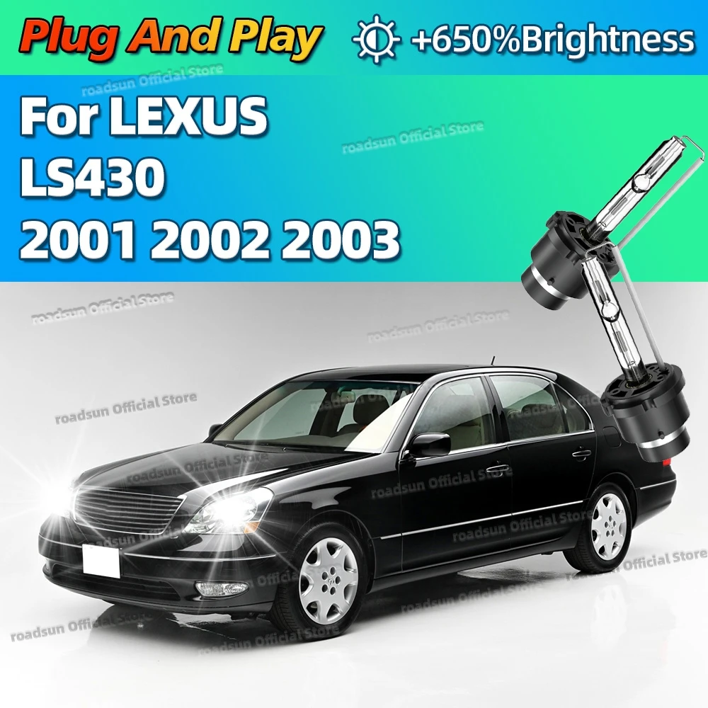 2-個キセノン-35-ワット-6000-k-ホワイト車-hid-ヘッドライト交換用電球レクサス-ls430-2001-2002-2003-プラグアンドプレイ