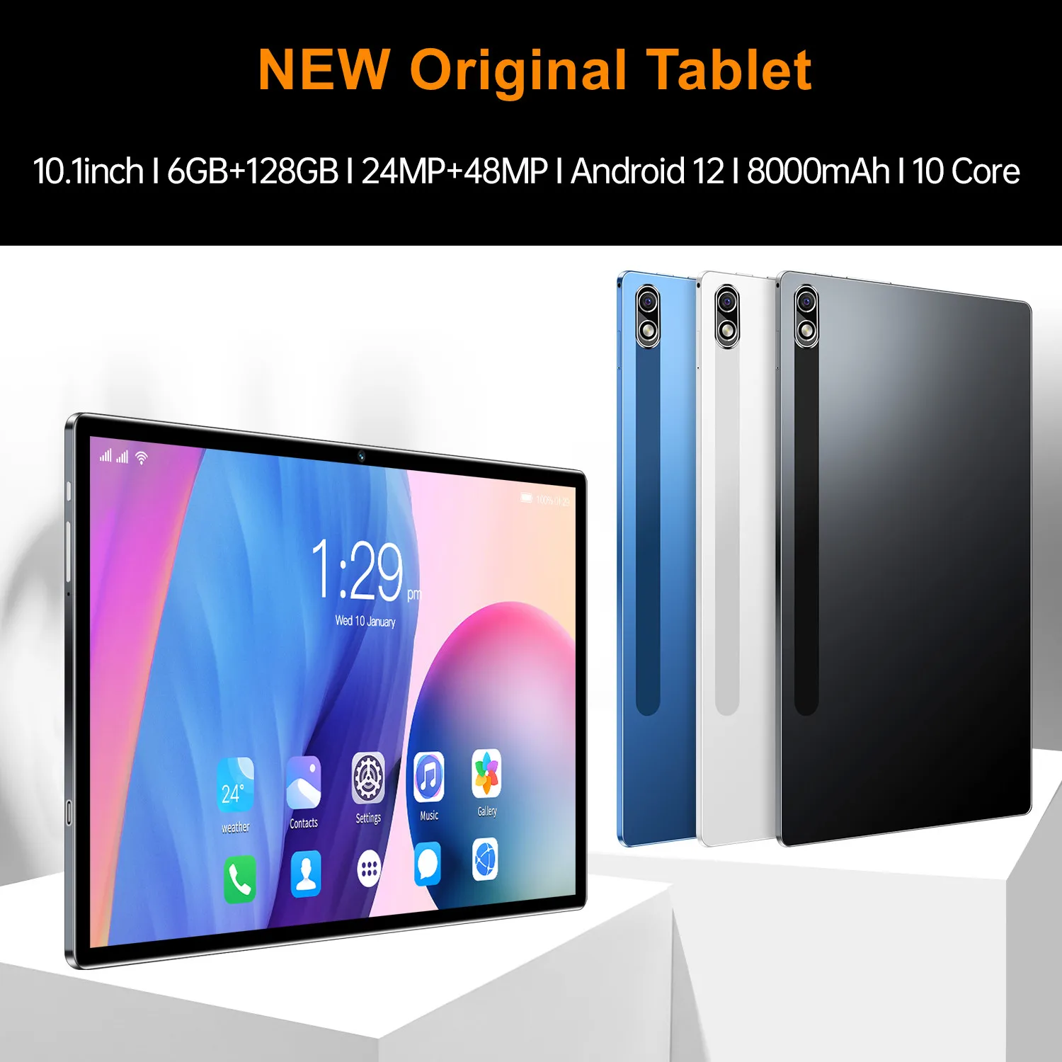 【World Premiere】MA11 Andriod Tablet Pad MTK 6797 Deca Core 12GB+512GB 8000mAh 10.1 Inch+ Display android 48MP Camera WPS+5G WIFI