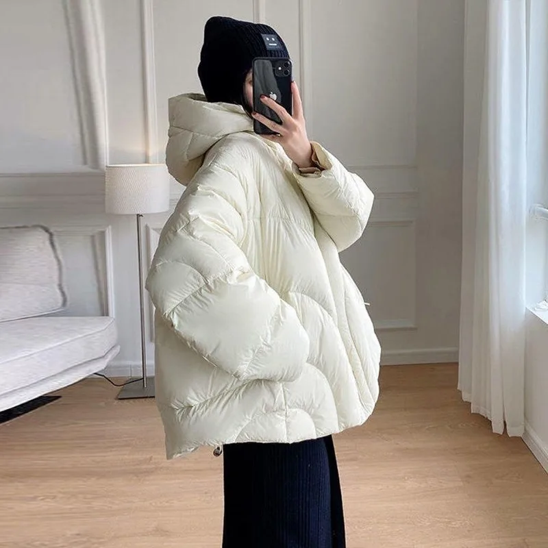 Women's Down Jacket High-end Winter Warm Coats Pink White New Korean Comfortable Jackets for Women Loose Puffer Jacket Women
