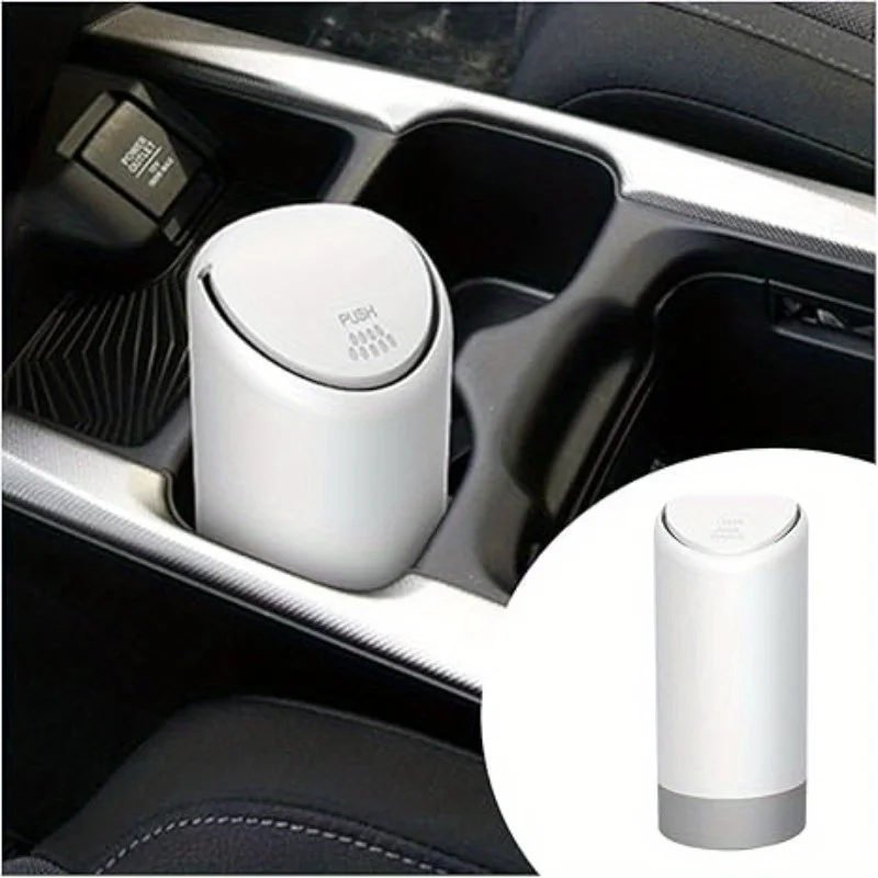 black/white Car Garbage Can Car Trash Silicone Convenient sanitary noiseless storage box