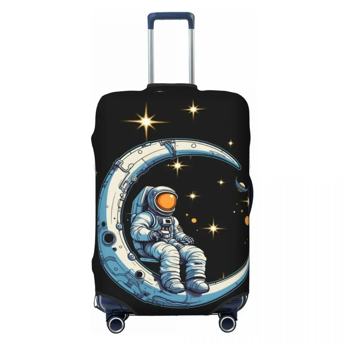 Astronaut On The Moon Suitcase Cover Flight Planets Cute Fashion Fun Luggage Supplies Travel Protector