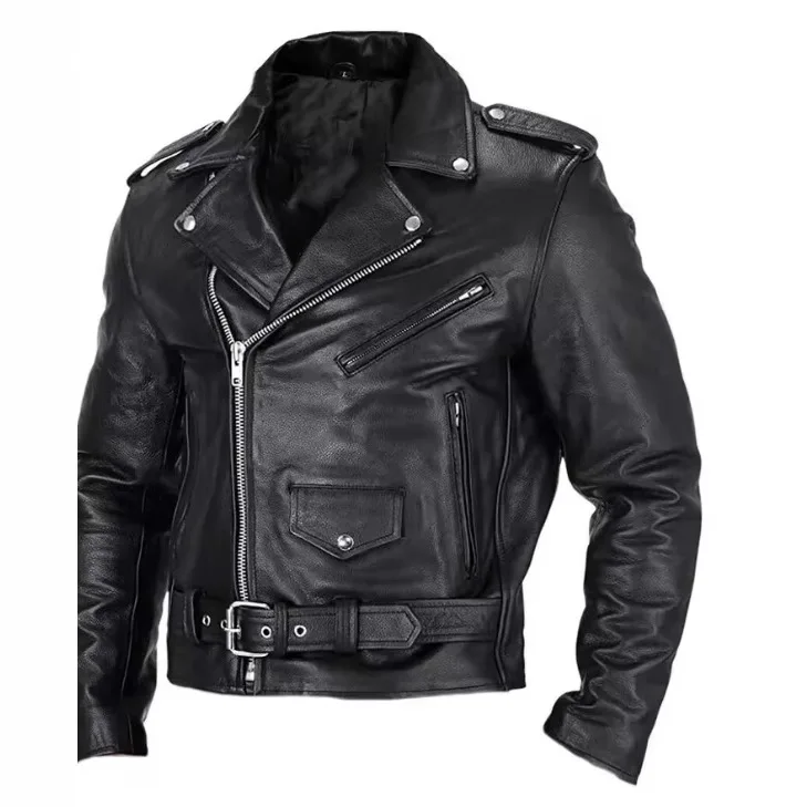 

New Fashion Korean Style Men's Leather Jacket Motorcycle Jacket Slim Fit PU Leather Coat Men Autumn Winter Leather Jacket Men
