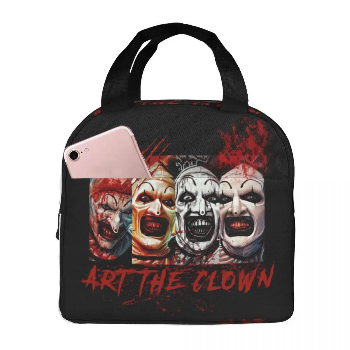 Art The Clown Bloody Terrifiers Insulated Lunch Tote Bag for Women Portable Thermal Cooler Bento Box Work School Travel