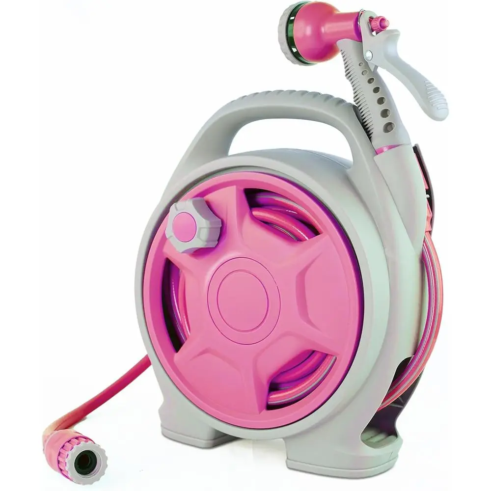 Retractable Garden Hose, Lightweight & Portable, 6 Spray Nozzle, Suitable for US Standard Hose Connection
