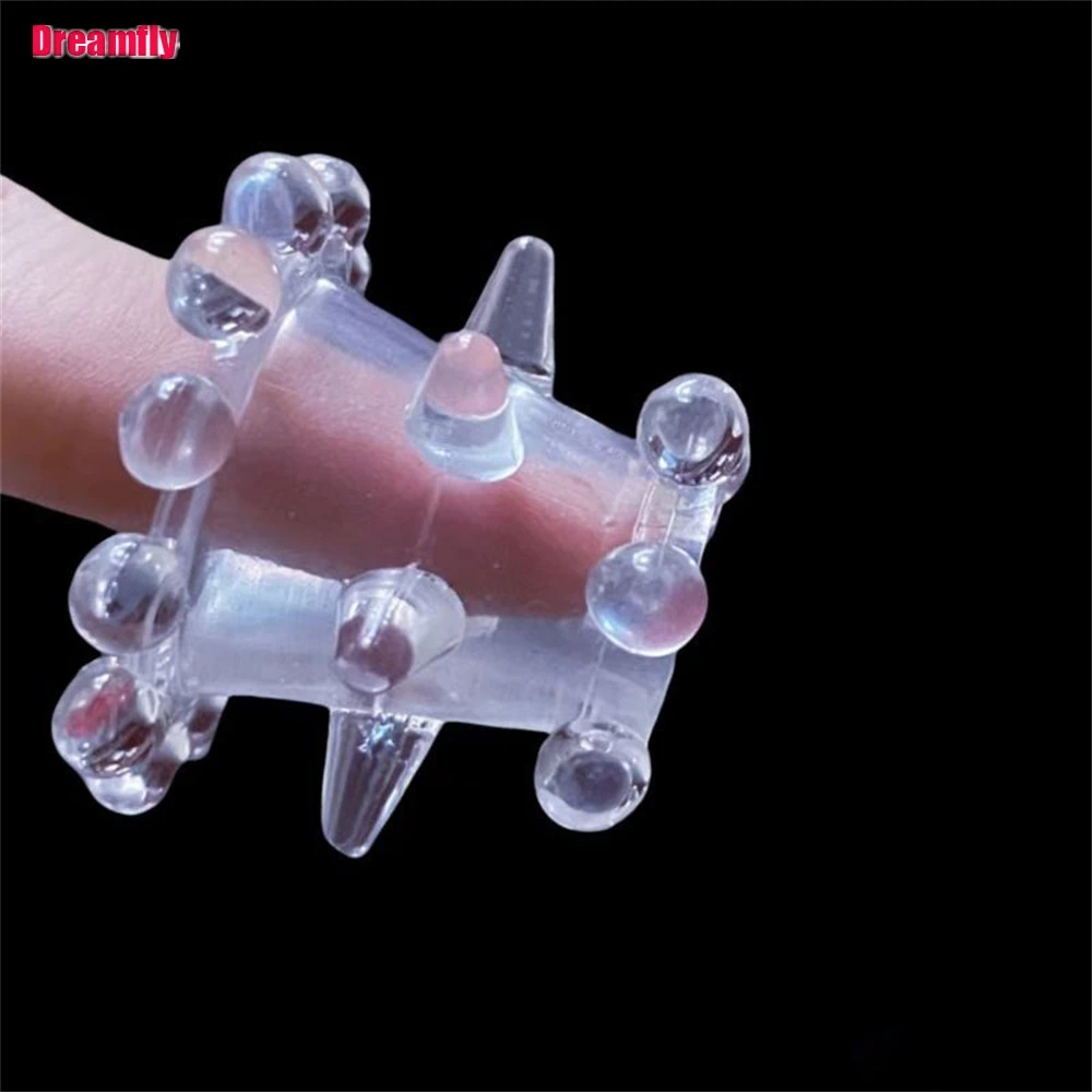 Anillo para pene con cuentas para estimular el clítoris, corrección del prepucio, anillos para retrasar la eyaculación, masaje del punto G, Juguetes sexuales para hombres, 1 ud.