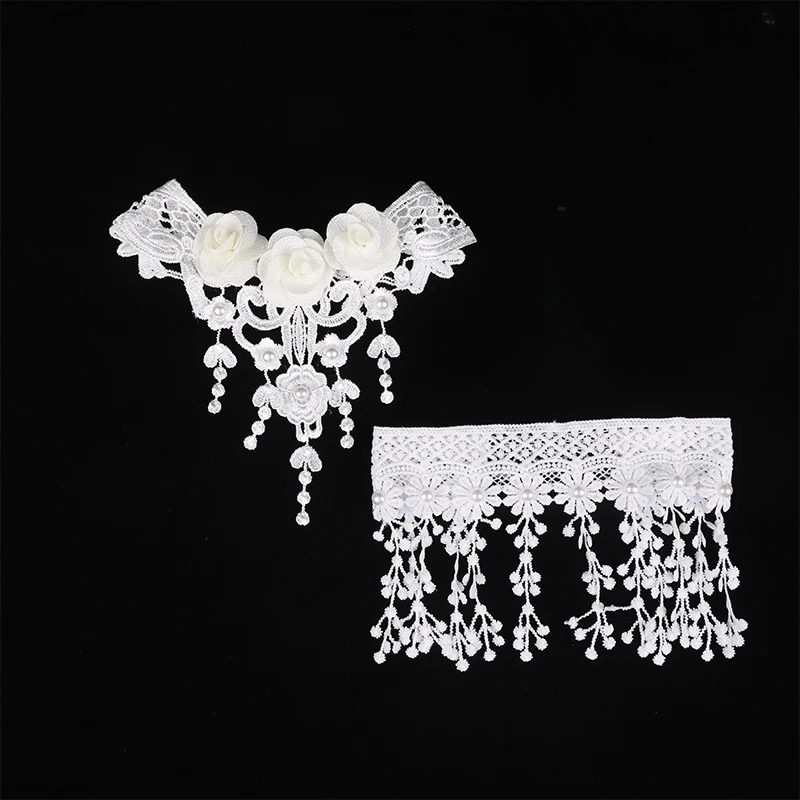 1 Stück Vintage klassische Gothic-Tattoo-Spitzen-Halskette für Frauen, schwarzer Kristall-Anhänger, Charm-Halskette, Boho-Schmuck, Geschenk – Detail 7