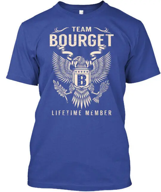 Team Bourget lebenslanges Mitglied-B T-Shirt hergestellt in den USA Anime Muster Kleidung Baumwolle Kurzarm Grafik T-Shirts für m