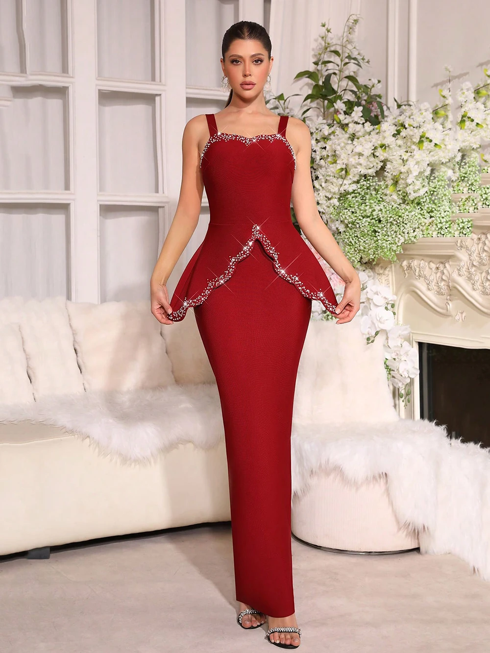 

Платье-слинг Modphy с дизайнерским вырезом «Алмазная волна», сексуальное, без рукавов, с утягивающим эффектом на талии, облегающее, для женщин, вечернее, для вечеринок