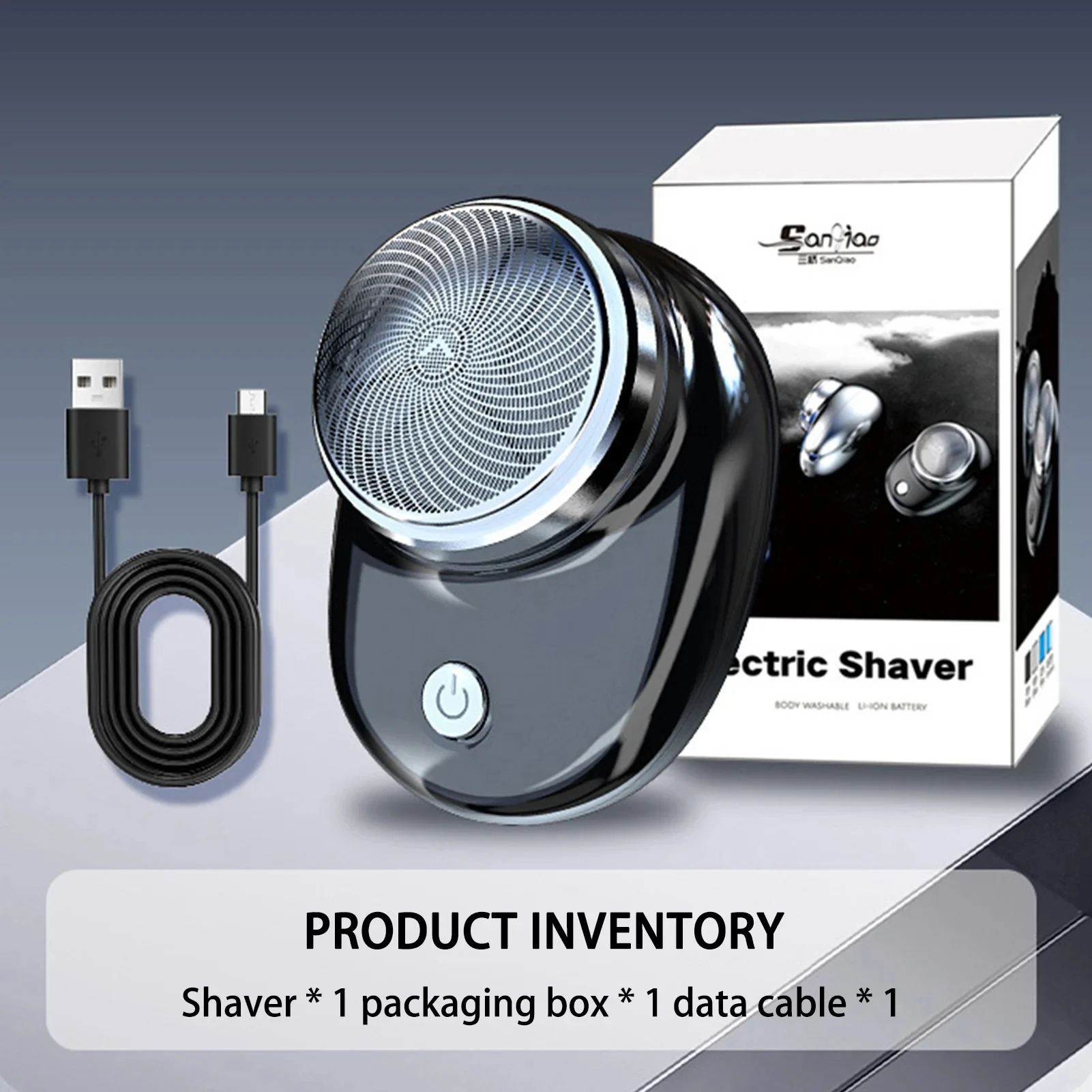 

sanshu Electric Barber Foil Shaver Multifunctional Beard Hair Razor Reciprocating Men Bald Head Shaving Machine