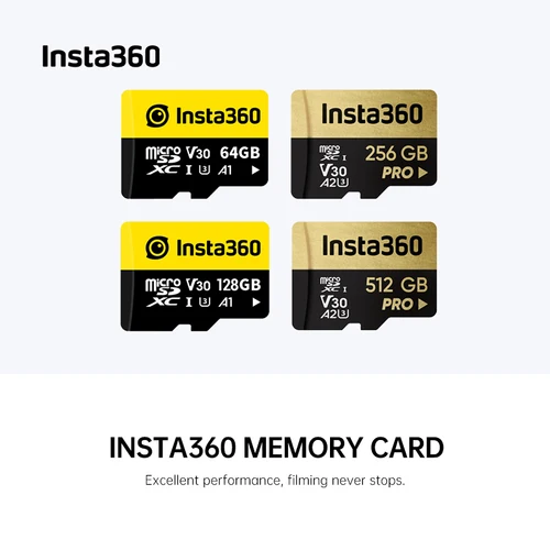 Tarjeta de memoria Insta360 TF, 64GB, 128GB, 256GB, 512G, TransFlash, tarjetas extraíbles para Insta 360 X5 X4 X3 Ace Pro 2, accesorios originales