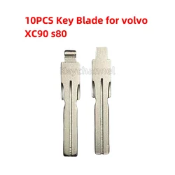 Keychannel 10pcs/lot Universal Car Key Blade Uncut Metal KD Key Blank for XC90 S80 Key for KEYDIY XHORSE KD VVDI Flip Remote