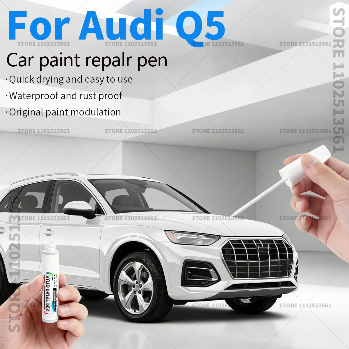 

Карандаш для ремонта краски, средство для удаления царапин, аксессуары для авто DIY для Audi Q5 2008-2025 8R FY, черный, белый, синий, серебристый, серый, зеленый