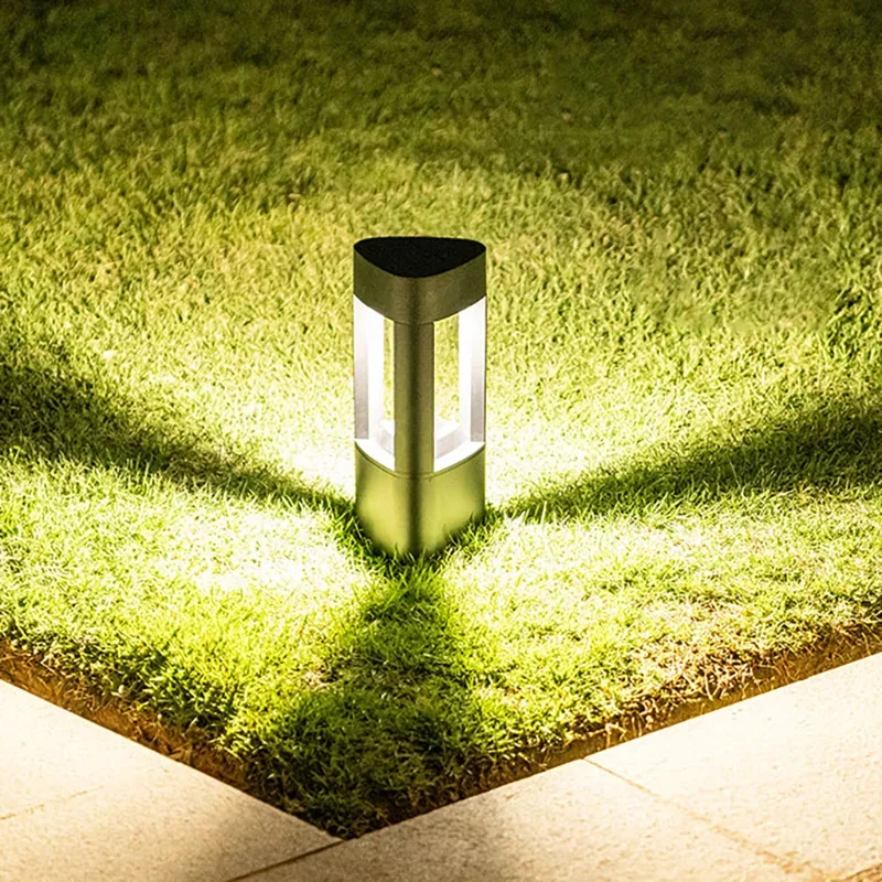 Imagem -05 - Outdoor Black Led Bollard Paisagem Luz Jardim Caminho Luminárias Floor Lawn Lamp Pilar Driveway Pátio Quintal Decor