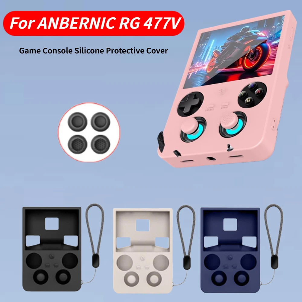 For ANBERNIC RG477V Game Console Protective Cover - Fully Wrap Soft Silicone Shockproof, Retro Handheld Gaming Console Accessory