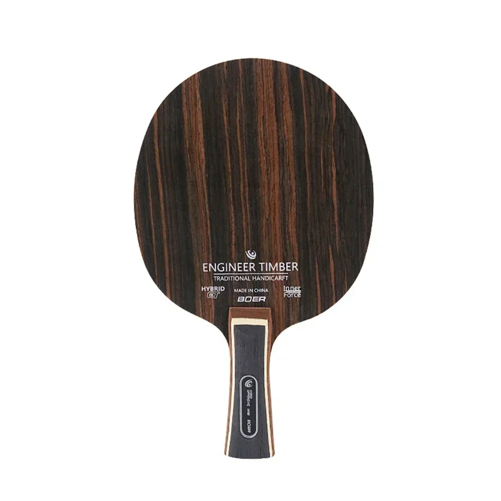 1pc Table Tennis Racket Bottom Plate 5 Ply P Ing Pong Blade Paddle Long Handl Table Tennis Bat Blade Ebony Dalbergia Long Handle