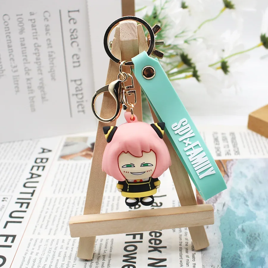 Anime SPY×FAMILY Keychain Cute Anya Forger Rubber Keychain Jewelry Accessories Gifts for Friends