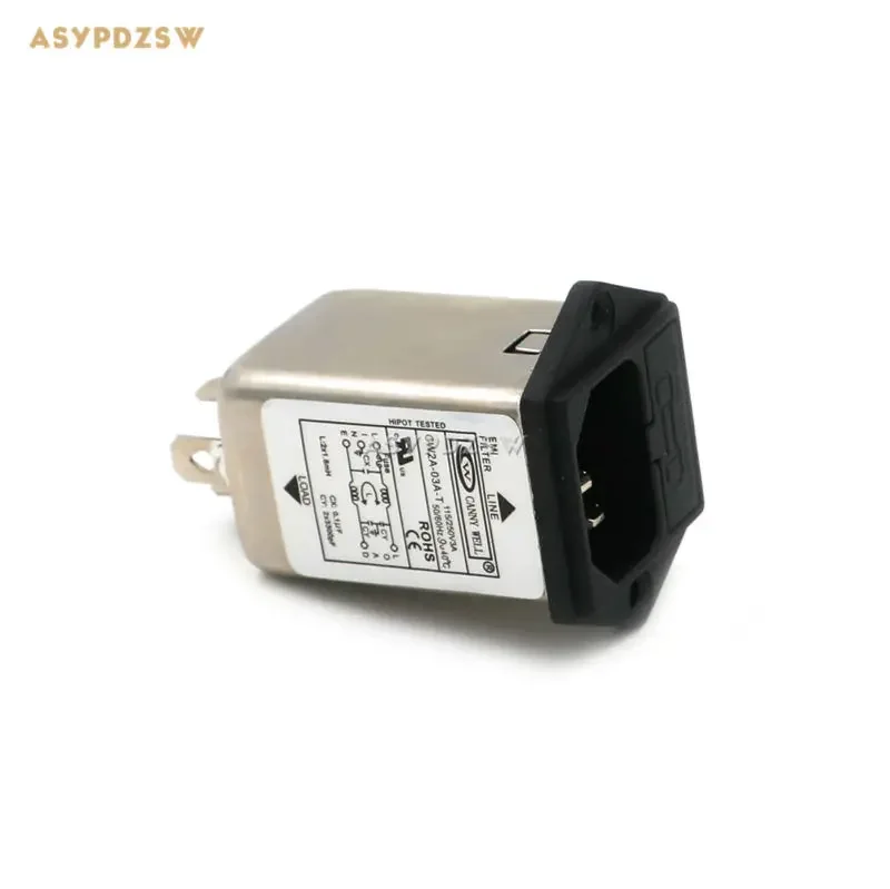 CW2A-03A-T EMI Power filter Single phase socket with Insurance box AC 115V/250V Filter Purifier