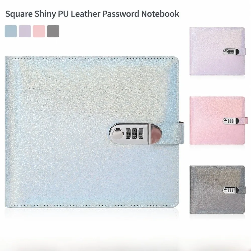 Password Lock Money Saving Binder Loose Leaf Large Capacity Banknote Collection Album Glitter Cash Storage Book For Collectors