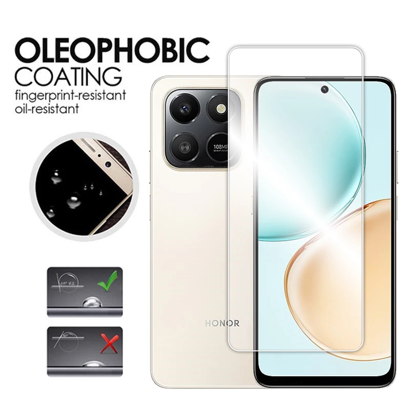 For Honor X7d Glass Full Glue Clear Screen Protector For Honor X7d 4G 5G Tempered Glass For Honor X7d 5G 4G Lens Film