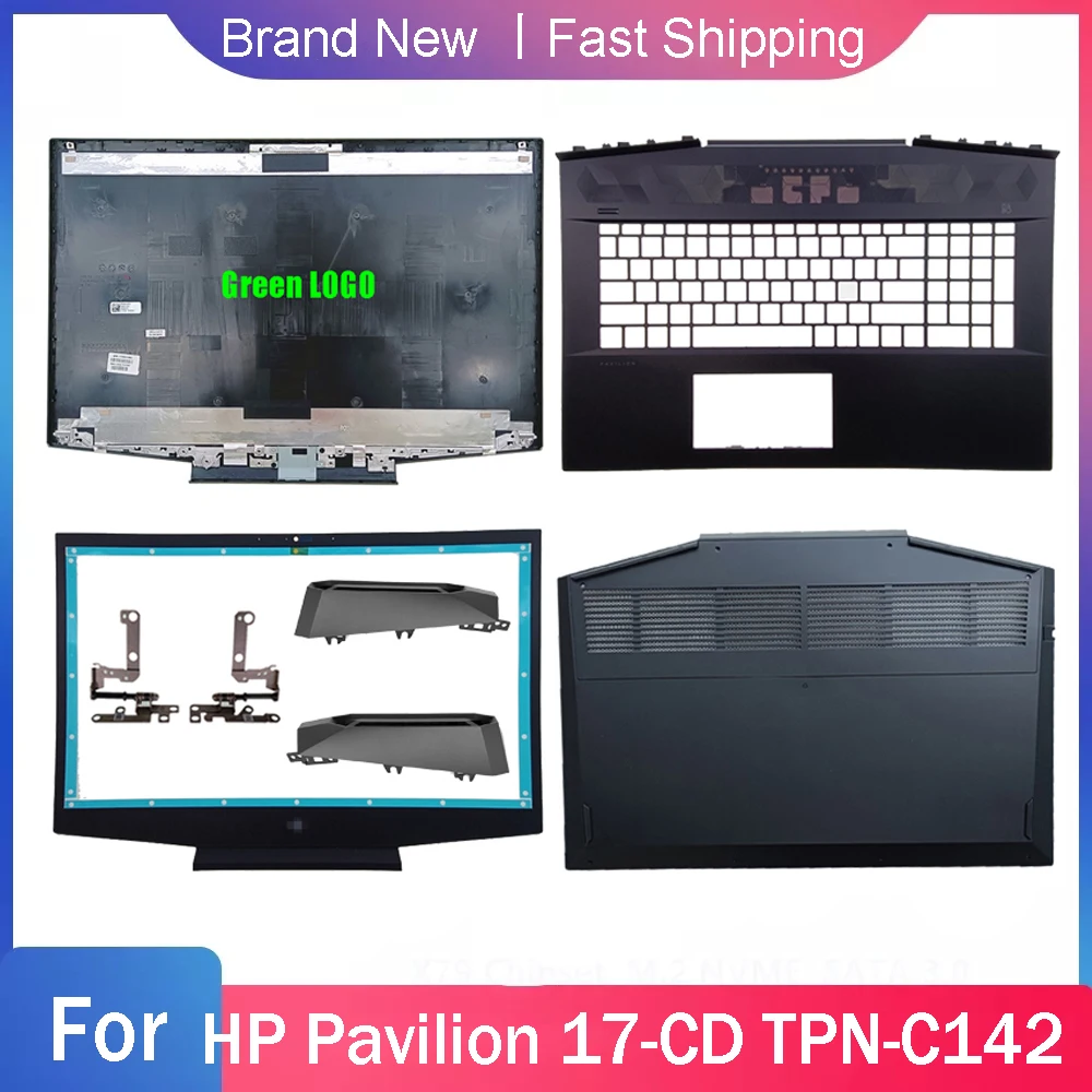 

New Bottom Case For HP Pavilion Gaming 17-CD TPN-C142 Laptop LCD Back Cover Front Bezel Palmrest Hinges Air Outlet A B C D Shell