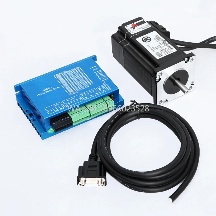 Nema 24 Kit de Motor paso a paso de circuito cerrado 1,8 grados bifásico 3Nm DC HSS60 controlador de servocontrolador híbrido accesorio CNC